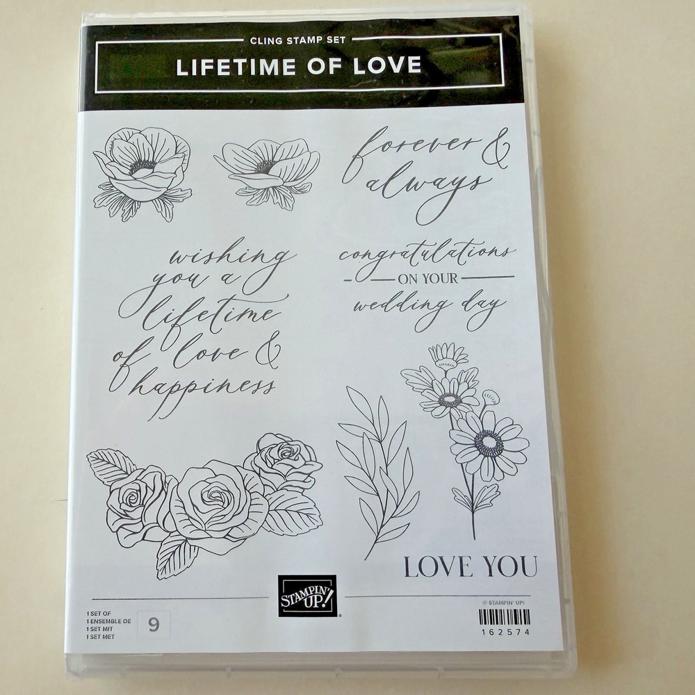 Stampin' Up! Lifetime of Love Cling Stamp Set 162574 Floral Sayings Love You NEW